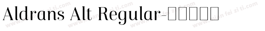 Aldrans Alt Regular字体转换
